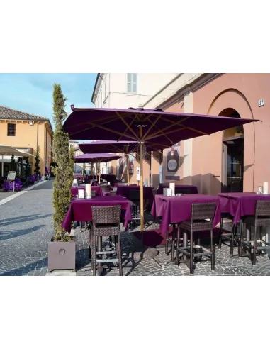 Зонт прямоугольный МАДРИД деревянный