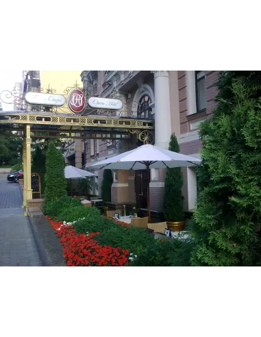 Зонт круглый ДЕ ЛЮКС деревянній