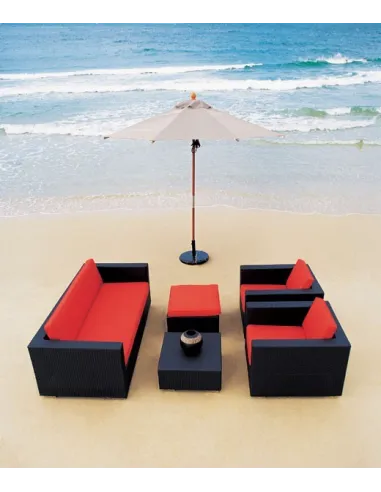 Зонт круглый ДЕ ЛЮКС деревянній