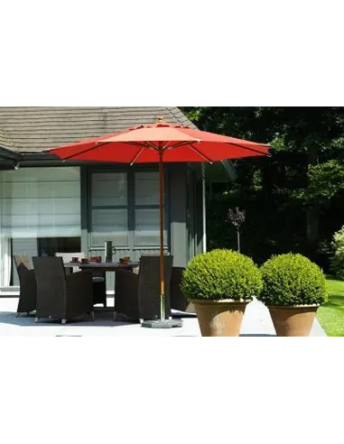 Зонт круглый ДЕ ЛЮКС деревянній