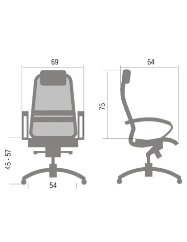 Кресло SAMURAI K1 BEIGE для руководителя