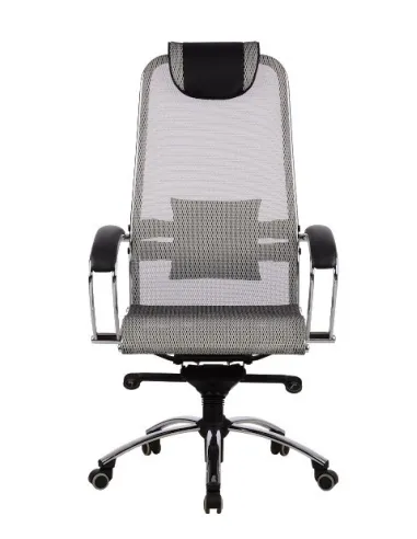 Кресло METTA SAMURAI S1 GREY + BLACK для руководителя