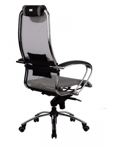 Кресло METTA SAMURAI S1 GREY + BLACK для руководителя