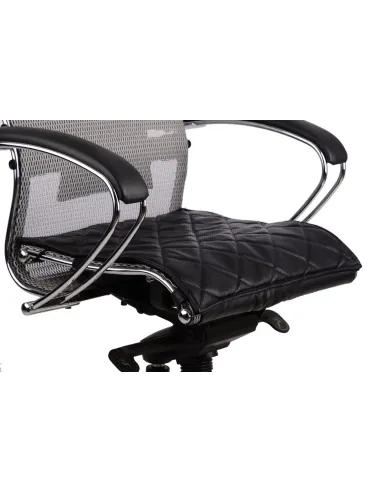 Кресло METTA SAMURAI S1 GREY + BLACK для руководителя