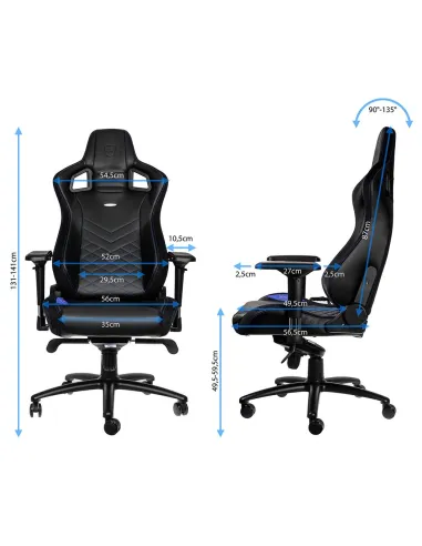 Кресло NOBLECHAIRS EPIC BLACK/BLUE для геймера
