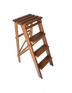 Лесенка складная деревянная, большая (82 см), цвет орех 2