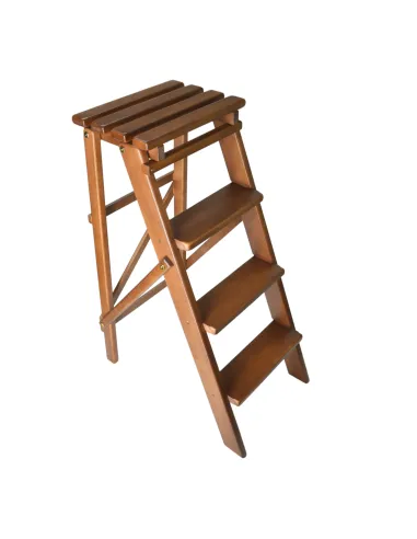 Лесенка складная деревянная, большая (82 см), цвет орех