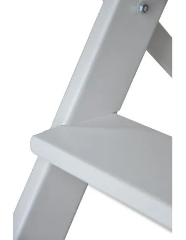 Лесенка складная деревянная, маленькая (62 см), белый цвет