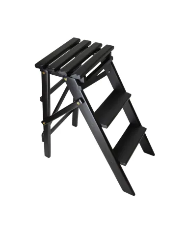 Лесенка складная деревянная, маленькая (62 см), цвет венге