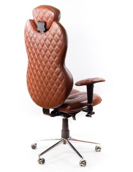 Кресло для руководителя, ортопедическое Kulik-System Grande коричневое