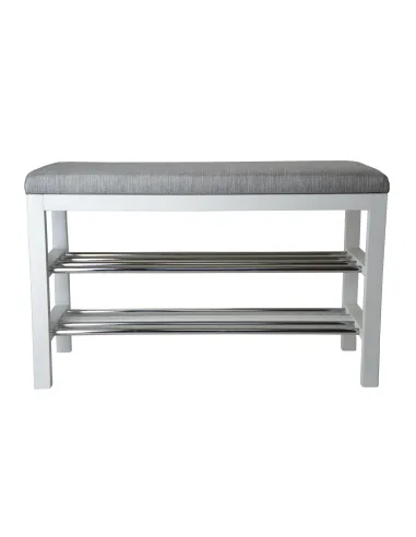 Банкетка обувная, цвет белый