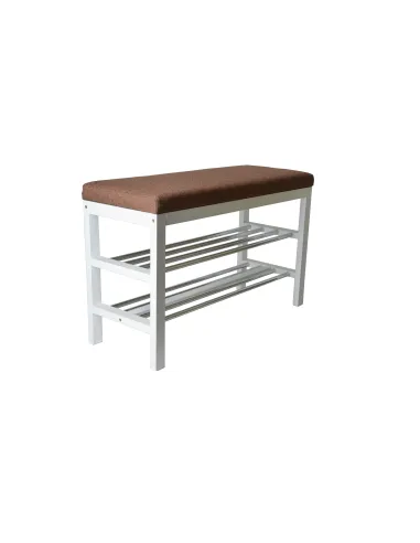 Банкетка обувная, цвет белый