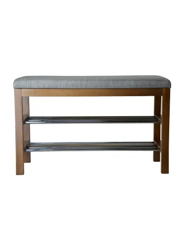 Банкетка обувная, цвет орех