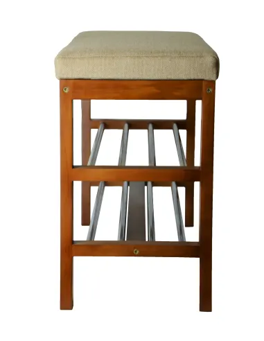 Банкетка обувная, цвет орех