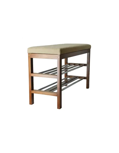 Банкетка обувная, цвет орех