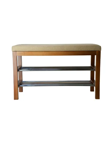 Банкетка обувная, цвет орех