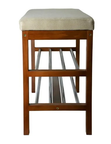 Банкетка обувная, цвет орех