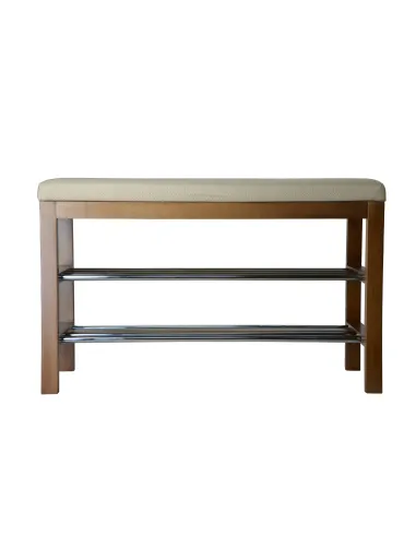 Банкетка обувная, цвет орех