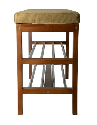 Банкетка обувная, цвет орех