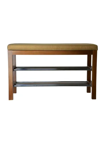 Банкетка обувная, цвет орех