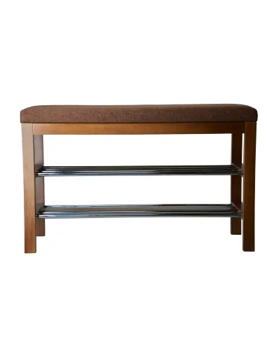 Банкетка обувная, цвет орех