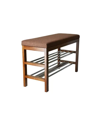 Банкетка обувная, цвет орех