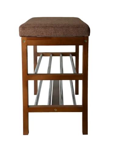 Банкетка обувная, цвет орех