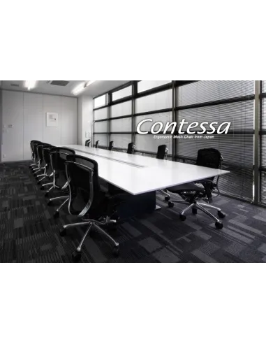 Кресло Okamura Contessa для руководителя, с колесиками для мягких покрытий, сетка