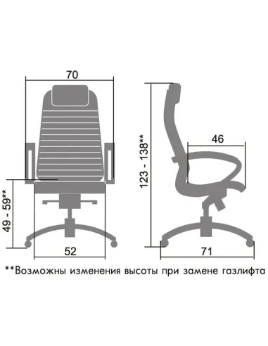 Кресло SAMURAI K1 WHITE для руководителя