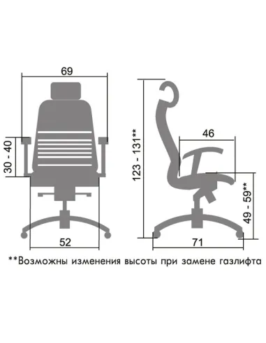 Кресло SAMURAI KL3 WHITE для руководителя