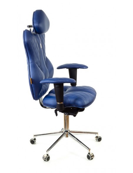 Кресло для руководителя, ортопедическое Kulik-System Royal cинее