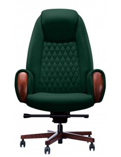 Кресло БОИНГ GL для руководителя, зеленое, кожаное 2