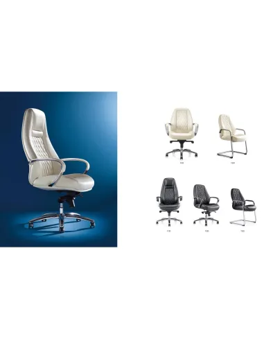 Кресло F185 WE для руководителя, белое