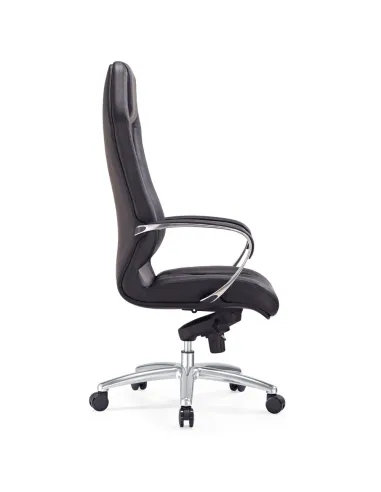 Крісло F103 BL для керівника, шкіряне, чорне