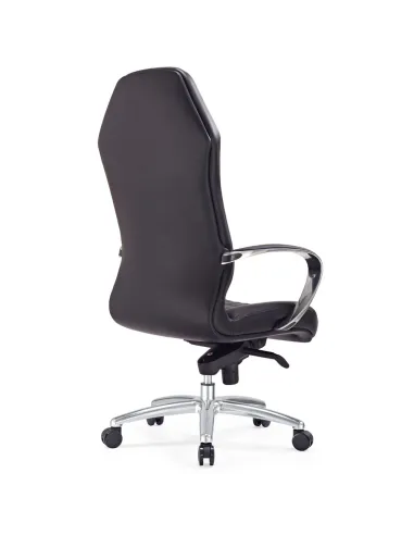 Крісло F103 BL для керівника, шкіряне, чорне