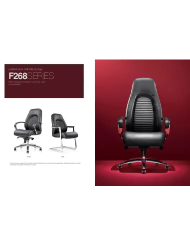 Кресло F168 BE для руководителя, черное