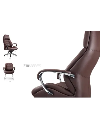 Кресло F181 BRE для руководителя, коричневое