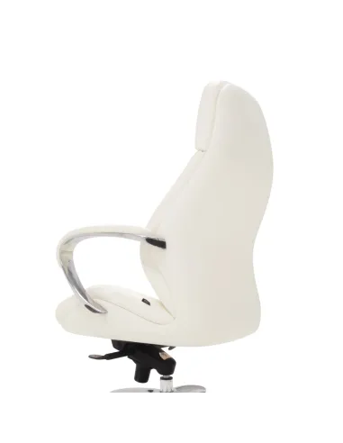Кресло F181 WL для руководителя, кожаное, белое