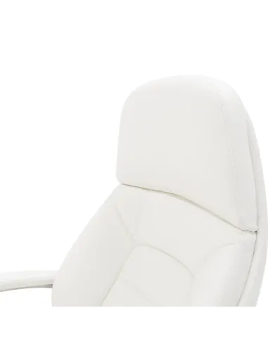 Кресло F181 WL для руководителя, кожаное, белое