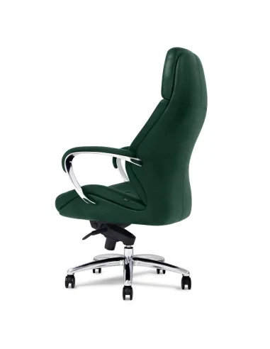 Крісло F181 GL для керівника, шкіряне, зелене