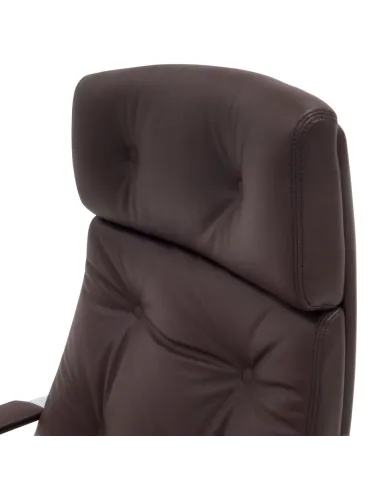 Кресло F133 BRL для руководителя, коричневое, кожаное