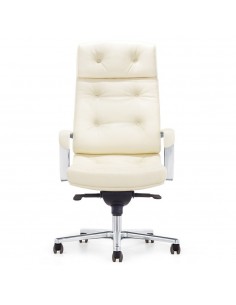 Кресло F133 WL для руководителя, кожаное, белое 2