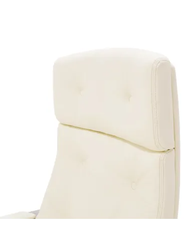 Кресло F133 WL для руководителя, кожаное, белое