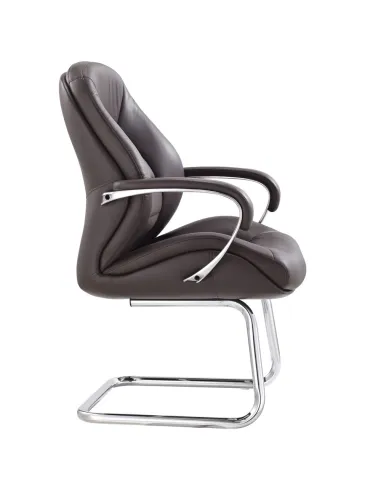 Кресло F381 BRE для посетителя, коричневое