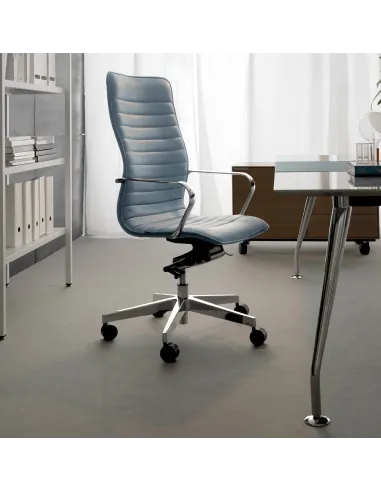 Кресло QUINTI SEDUTE ICE для руководителя, кожаное