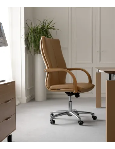 Кресло QUINTI SEDUTE AURORA для руководителя, кожаное