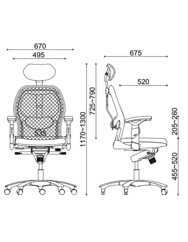 Кресло EAGLE SEATING SATURNO (арт. 0634C-2P5) эргономичное