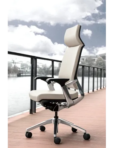 Кресло KA-01L для руководителя, кожаное