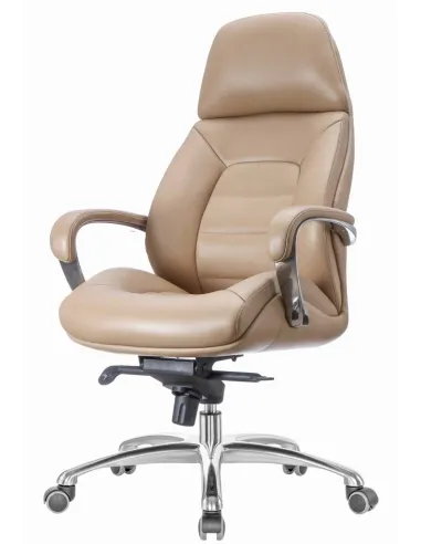 Крісло керівника шкіряне F181 BIEL - Купити крісло керівника шкіряне, бежевого кольору. Ціна в Києві, Харкові, Дніпрі, Одесі