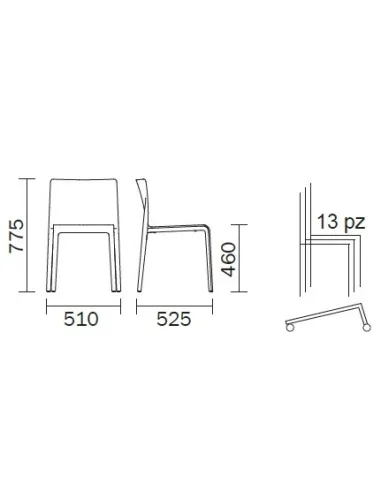 Стул PEDRALI VOLT 670 черный